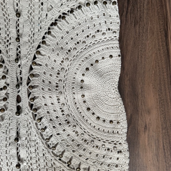 Anthropologie One Girl Who Cream Crochet Sweater - Picture 3 of 10